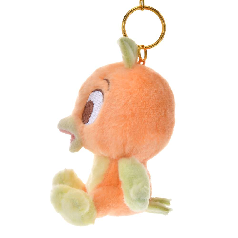 Orange bird plush keychain
