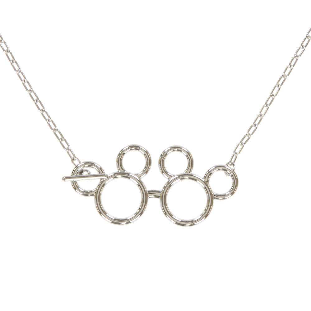 Collier couleur argent porte lunettes mickey