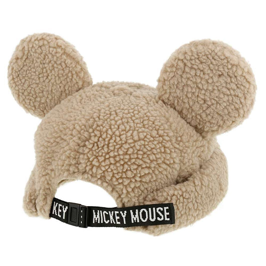 Bonnet mickey peluche beige
