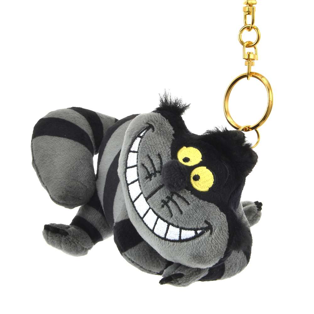 Porte clés peluche cheshire black phosphorescent