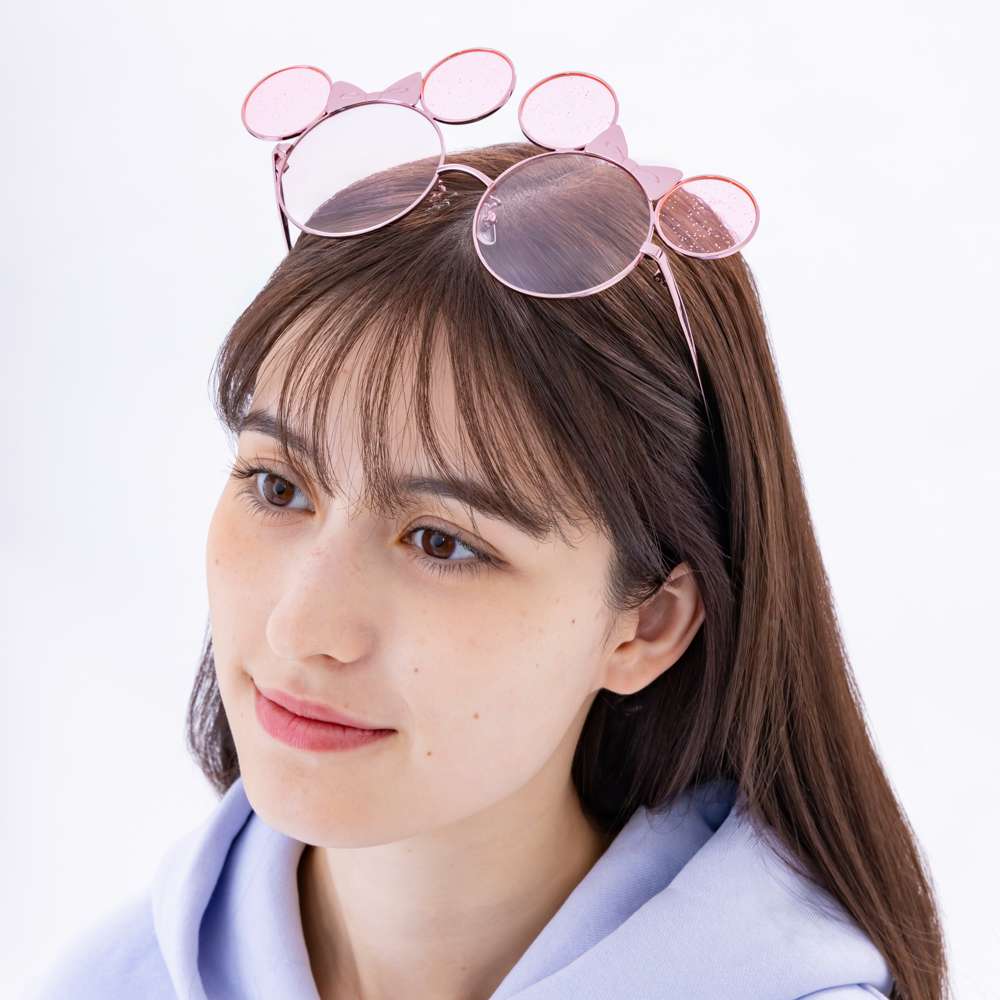 Lunettes roses noeud/ paillettes