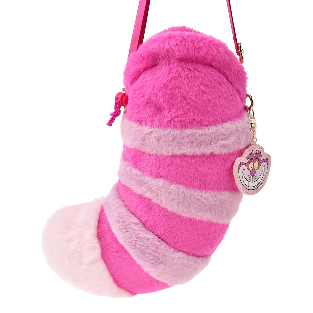 Pochette peluche cheshire avec bijoux de sac