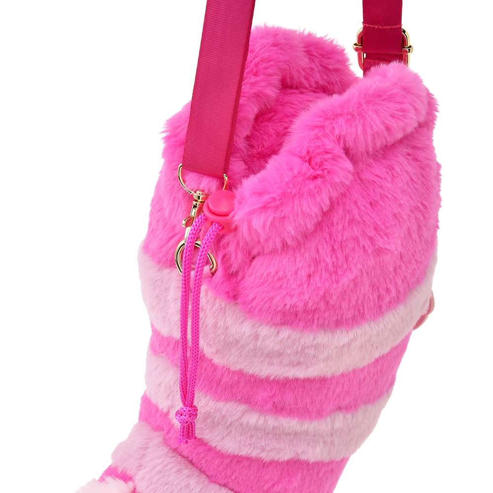 Pochette peluche cheshire avec bijoux de sac