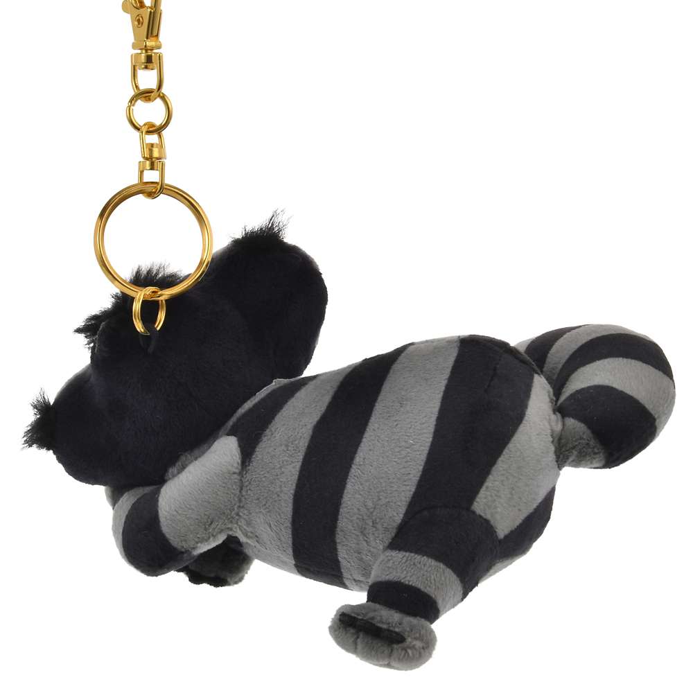 Porte clés peluche cheshire black phosphorescent