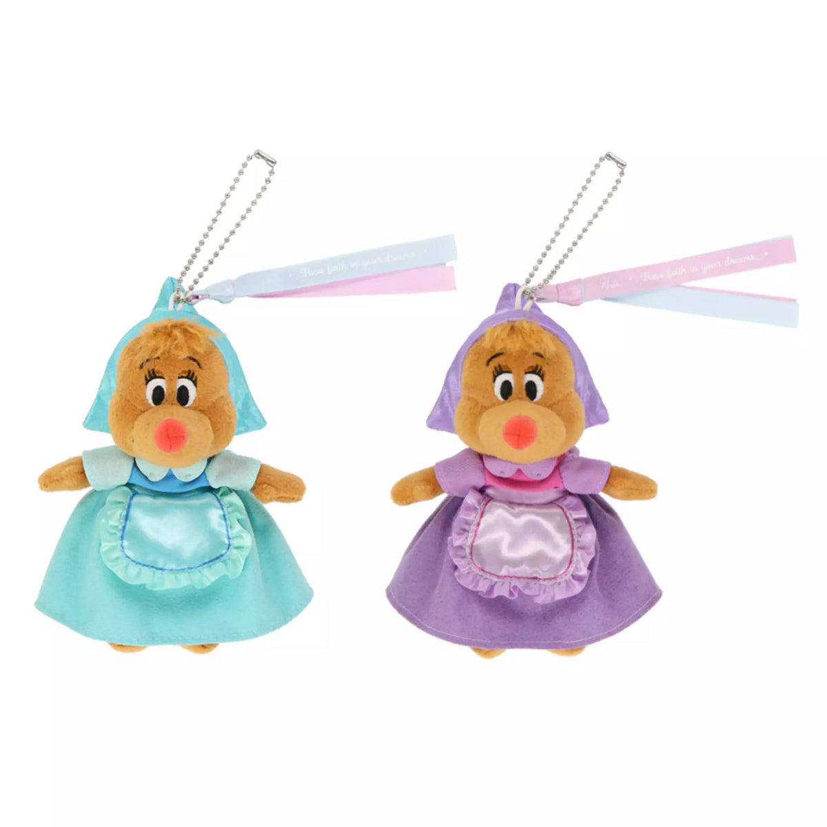 2 portes cles peluche suzy et perla cendrillon Tokyo disney resort