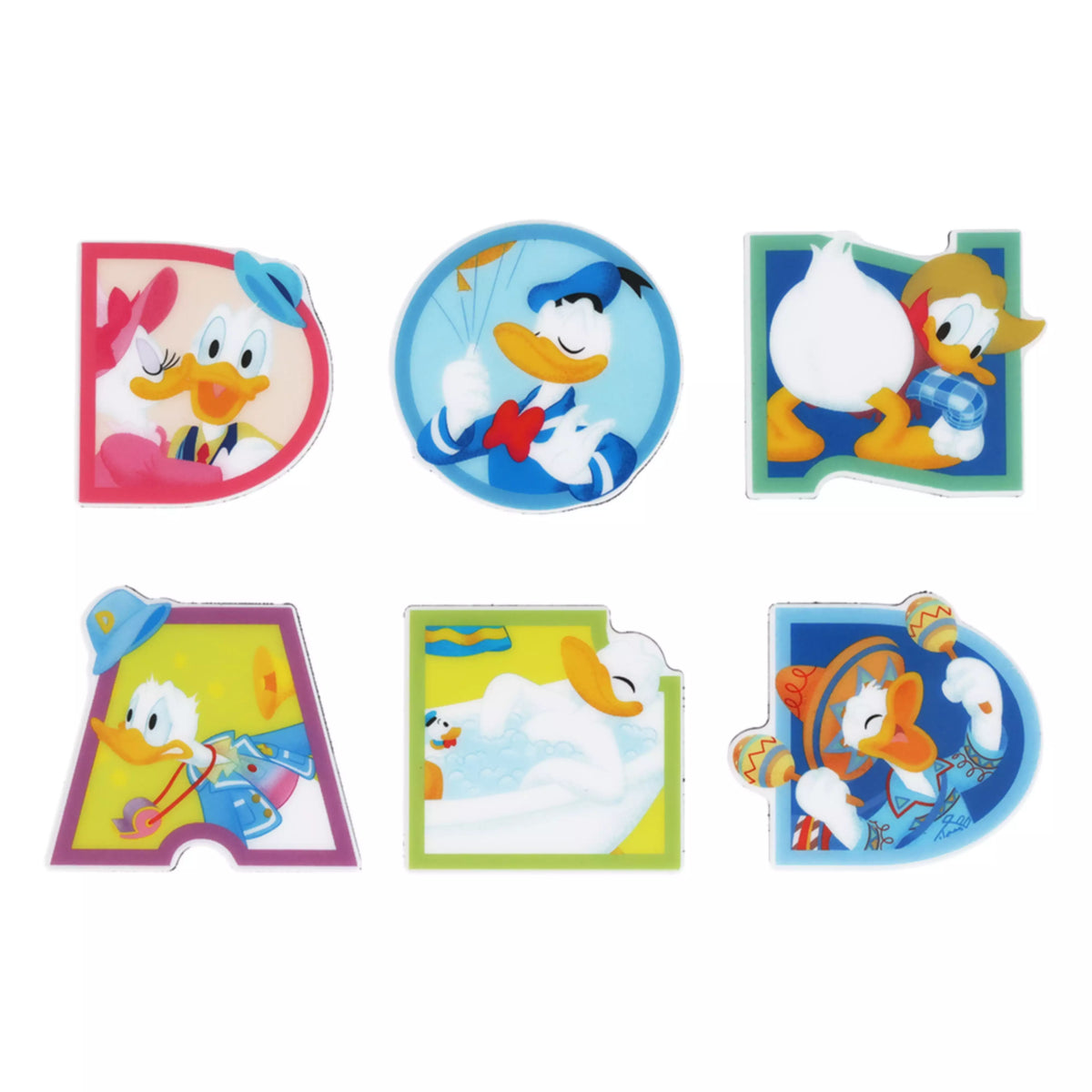 lot 6 aimants donald duck tokyo disney resort