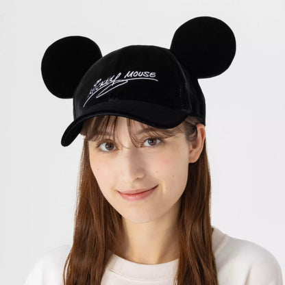 casquette signature mickey en velours noir tokyo disney resort