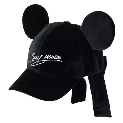 casquette signature mickey en velours noir tokyo disney resort