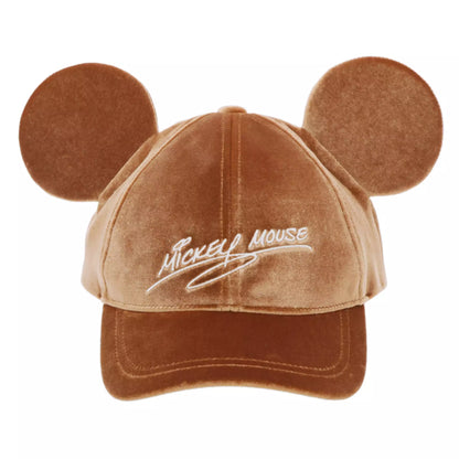 casquette signature mickey en velours marron tokyo disney resort