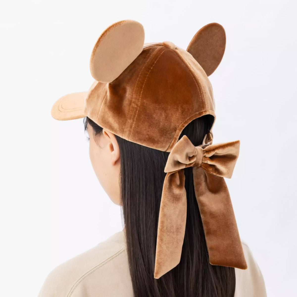 casquette signature mickey en velours marron tokyo disney resort