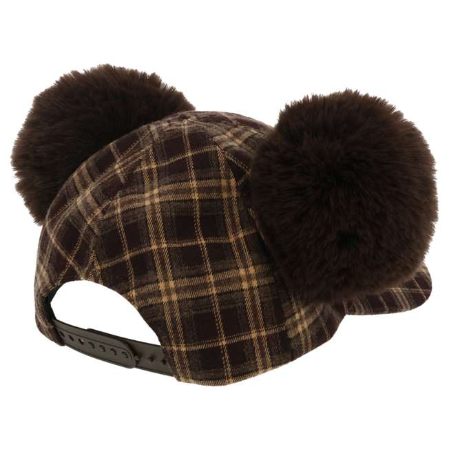 casquette a carreaux signature mickey pompom  tokyo disney resort