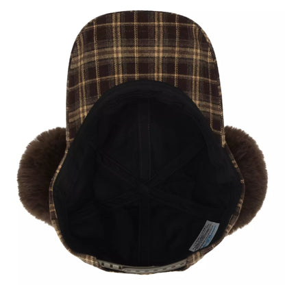 casquette a carreaux signature mickey pompom  tokyo disney resort