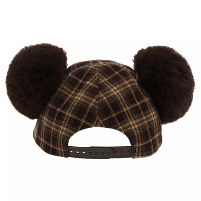 casquette a carreaux signature mickey pompom  tokyo disney resort