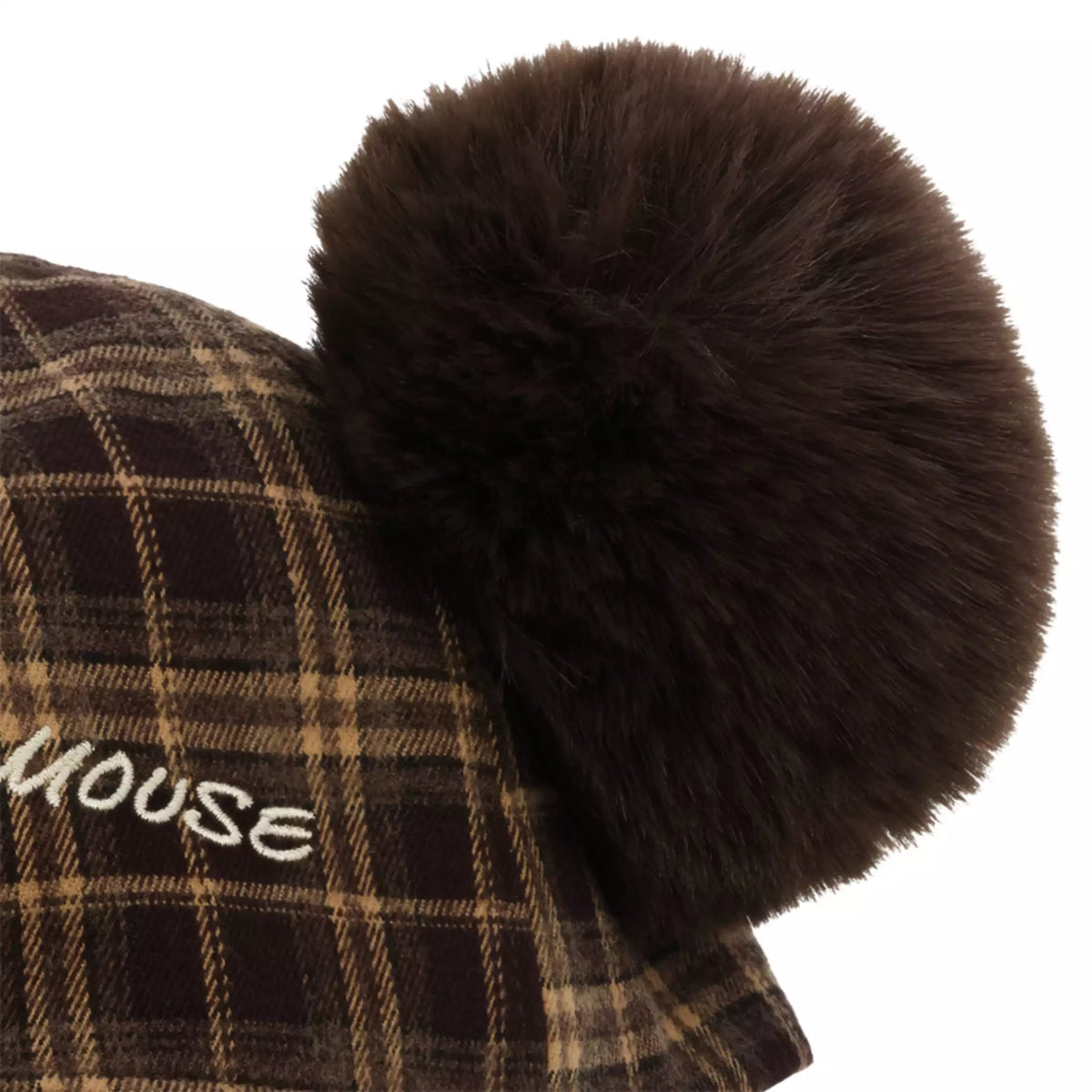 casquette a carreaux signature mickey pompom  tokyo disney resort