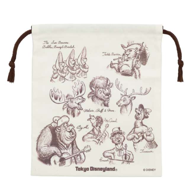 pochette a cordons the country bears tokyo disney resort