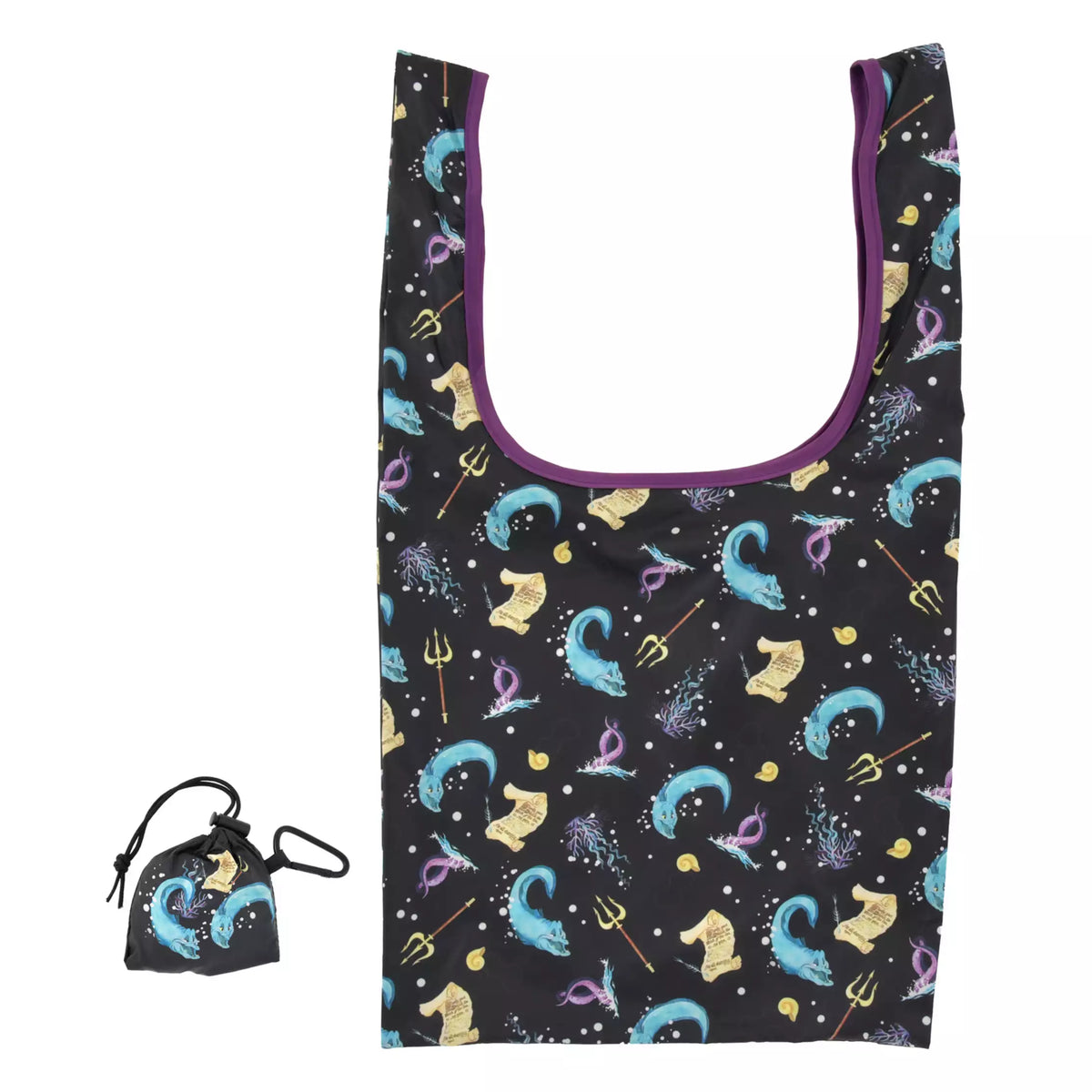 sac de courses flotsam jetsam/avec pochette mousqueton ariel disney store japon