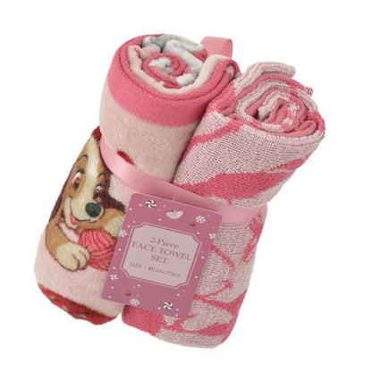 lot de 2 serviettes lady holiday gift disney store japon