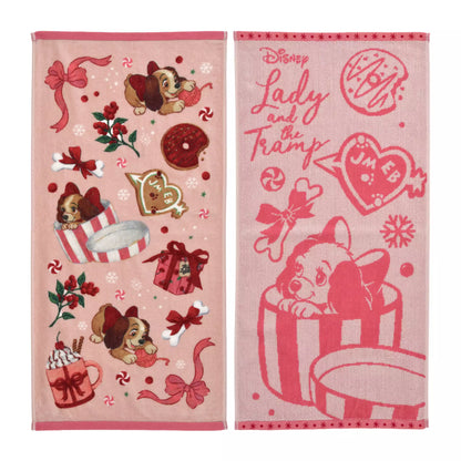 lot de 2 serviettes lady holiday gift disney store japon
