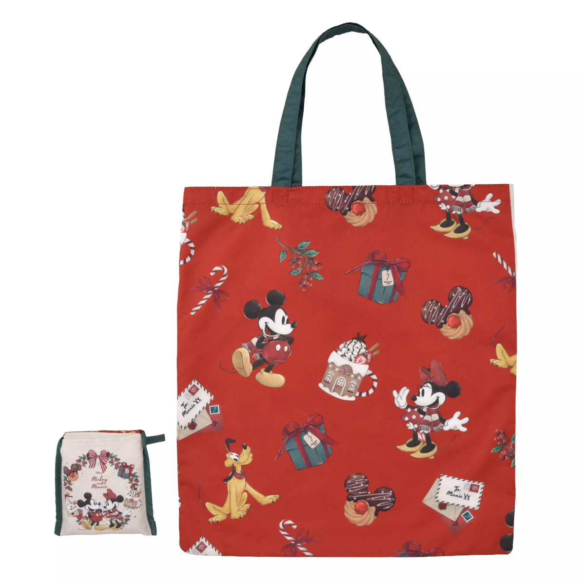 sac shopping rétractable mickey et minnie mouse holiday gift disney store japon