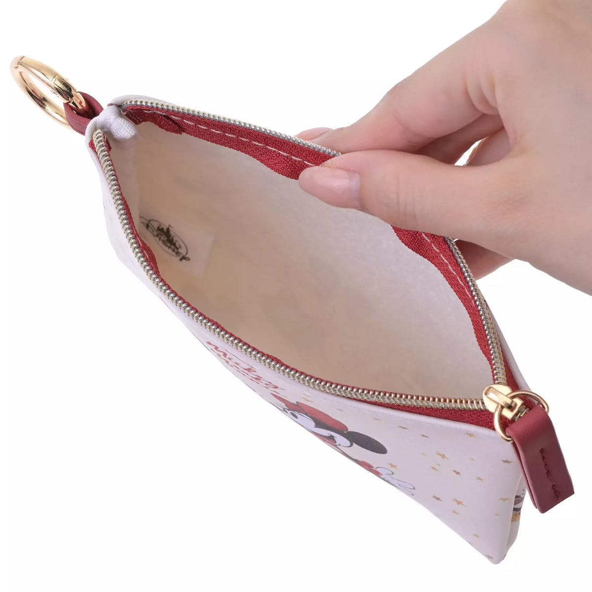 pochette avec mousqueton mickey et minnie mouse  holiday gift disney store japon