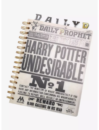 Journal à onglets de la Gazette du Quotidien Harry Potter