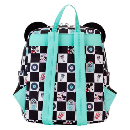 Loungefly Mini Sac A Dos Mickey & Minnie Date Night Diner Aop