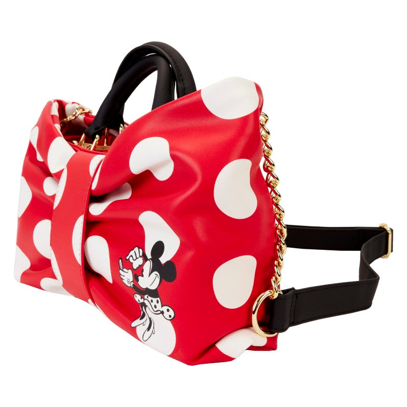 Loungefly Sac A Main Minnie Rocks The Dots Figural Bow