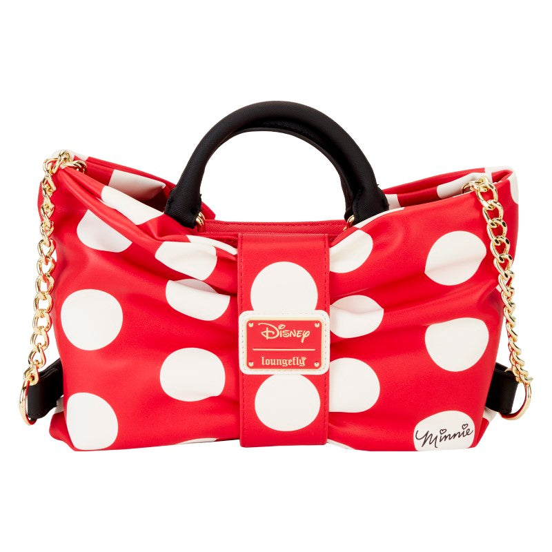 Loungefly Sac A Main Minnie Rocks The Dots Figural Bow