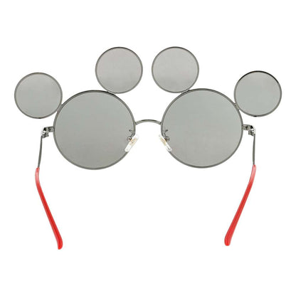 Lunettes grises et rouges