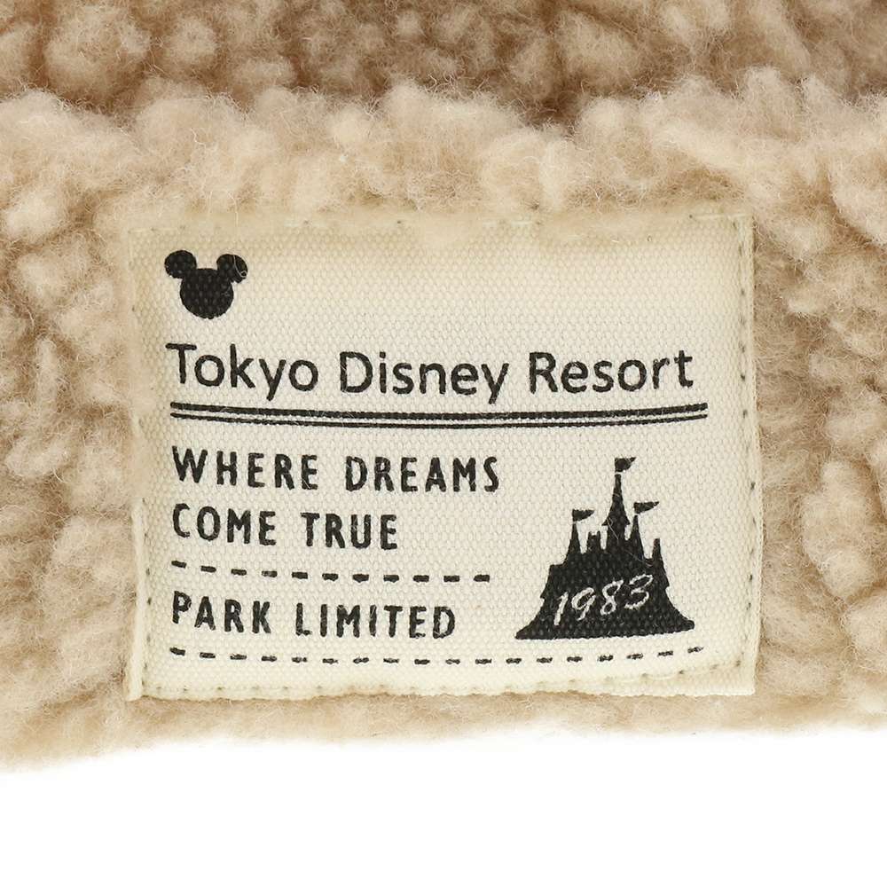 Bonnet mickey peluche beige