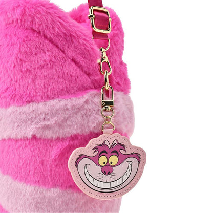 Pochette peluche  cheshire avec bijoux de sac