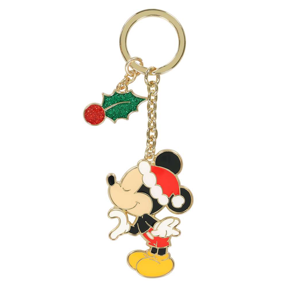 2 porte clés mickey et minnie christmas 2025