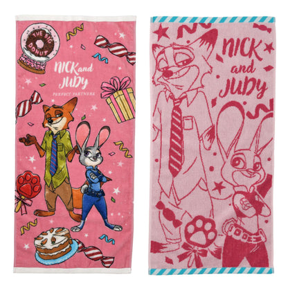 Lot de 2 serviettes zootopie judy et nick