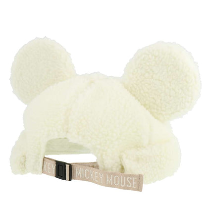 Bonnet mickey peluche blanc