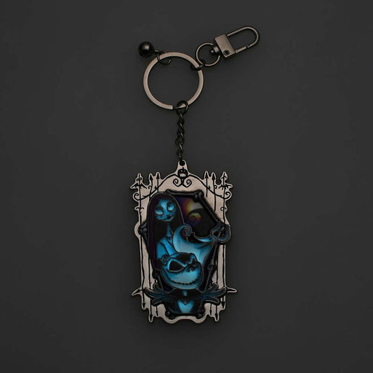 Porte clés phosphorescent jack et sally