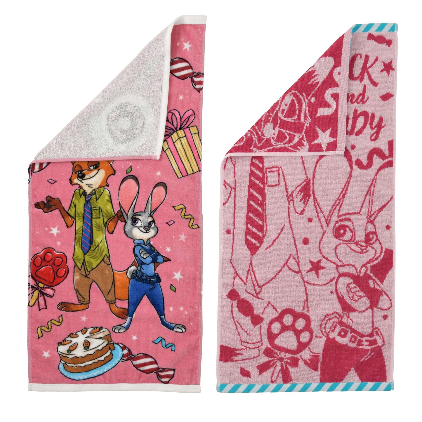 Lot de 2 serviettes zootopie judy et nick