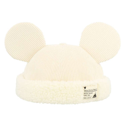 Bonnet mickey mix velours beige