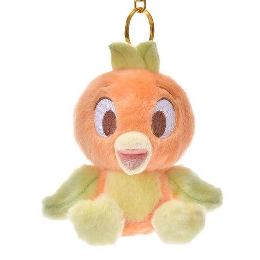 Orange bird plush keychain