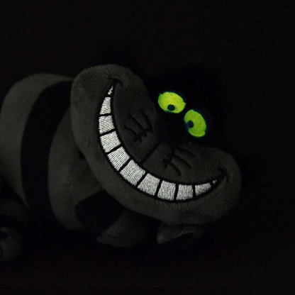 Porte clés peluche cheshire black phosphorescent