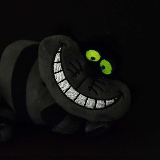 Porte clés peluche cheshire black phosphorescent