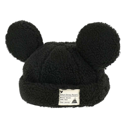 Bonnet mickey peluche noire