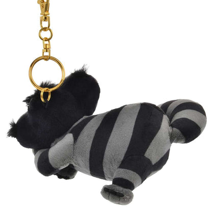 Porte clés peluche cheshire black phosphorescent