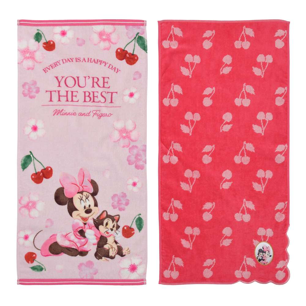 Ensemble de serviettes minnie et figaro sakura 2026